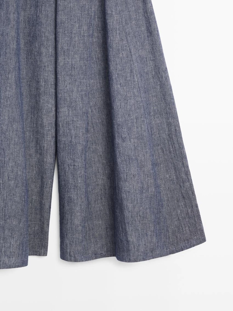 Брюки палаццо с складками