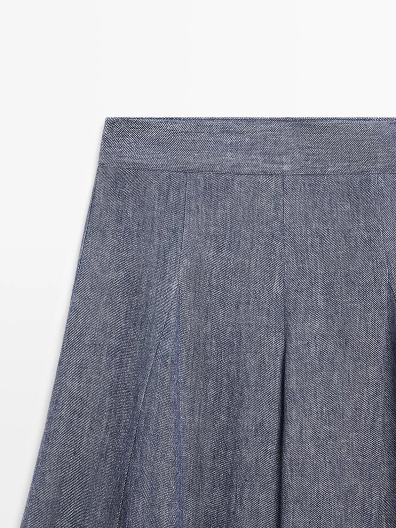 Брюки палаццо с складками