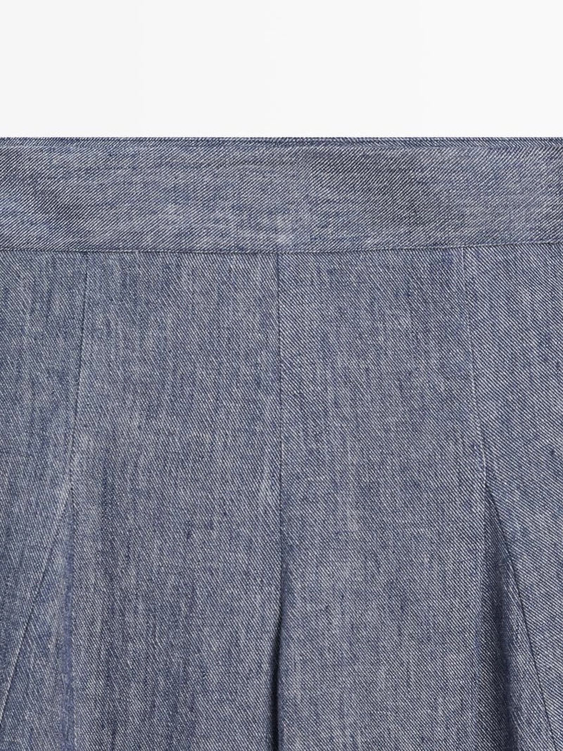 Брюки палаццо с складками