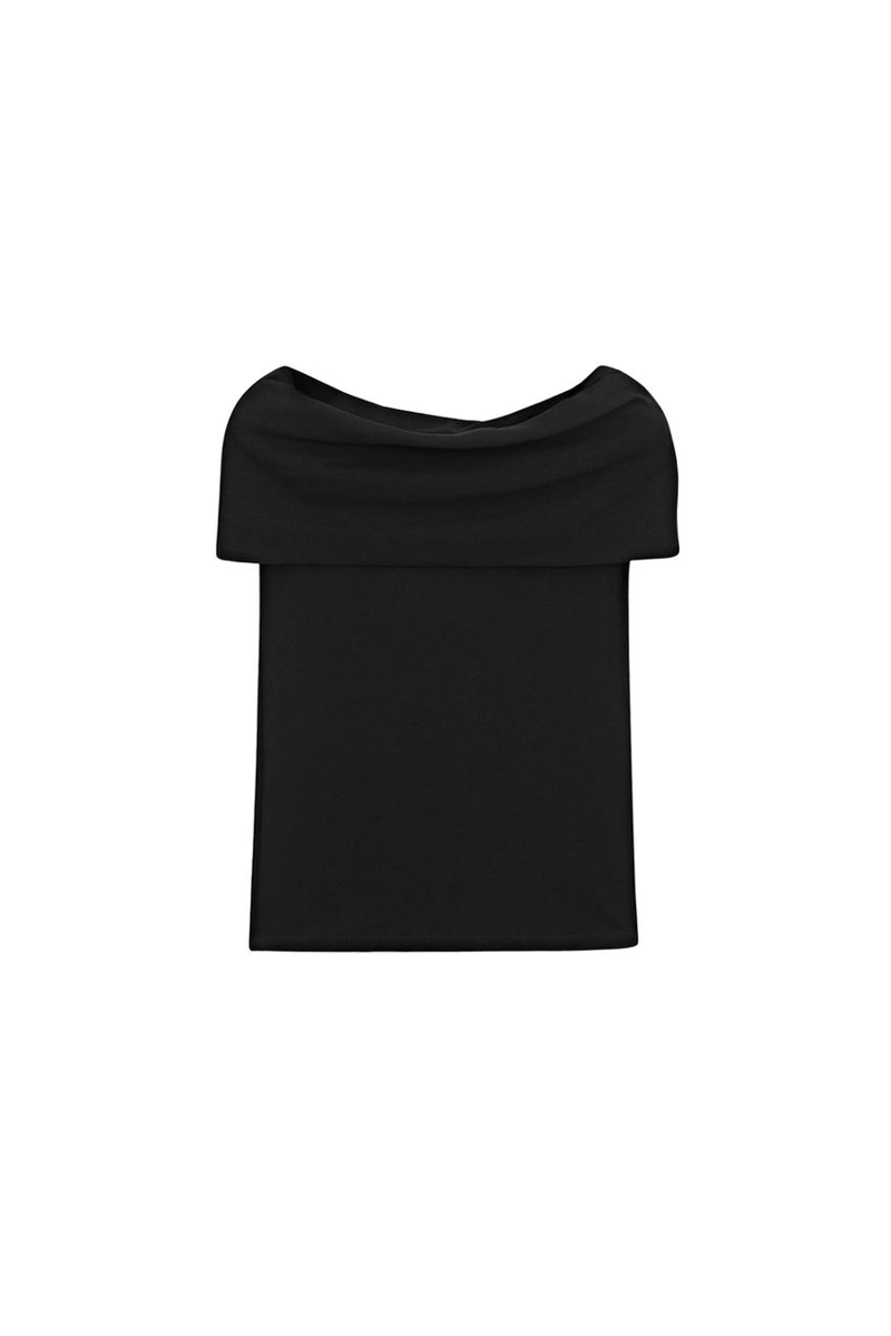 Хлопковый топ с открытыми плечами