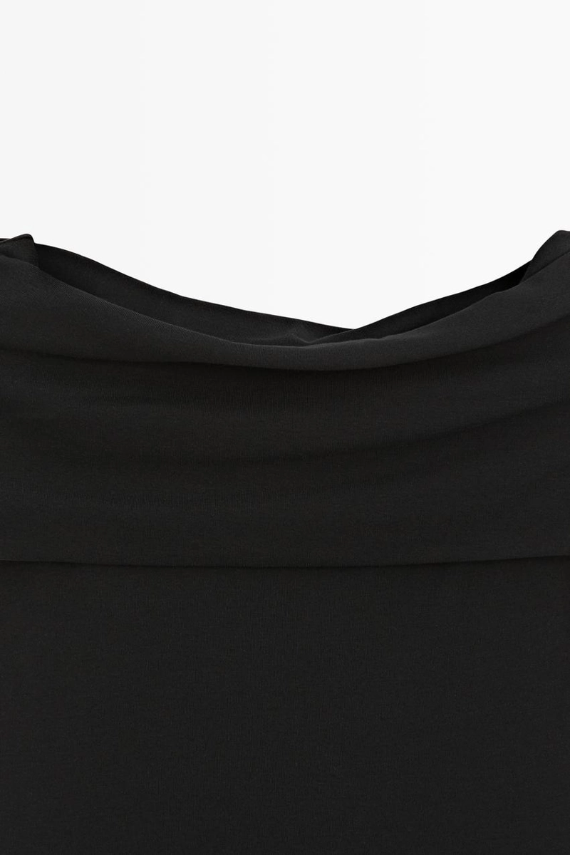 Хлопковый топ с открытыми плечами