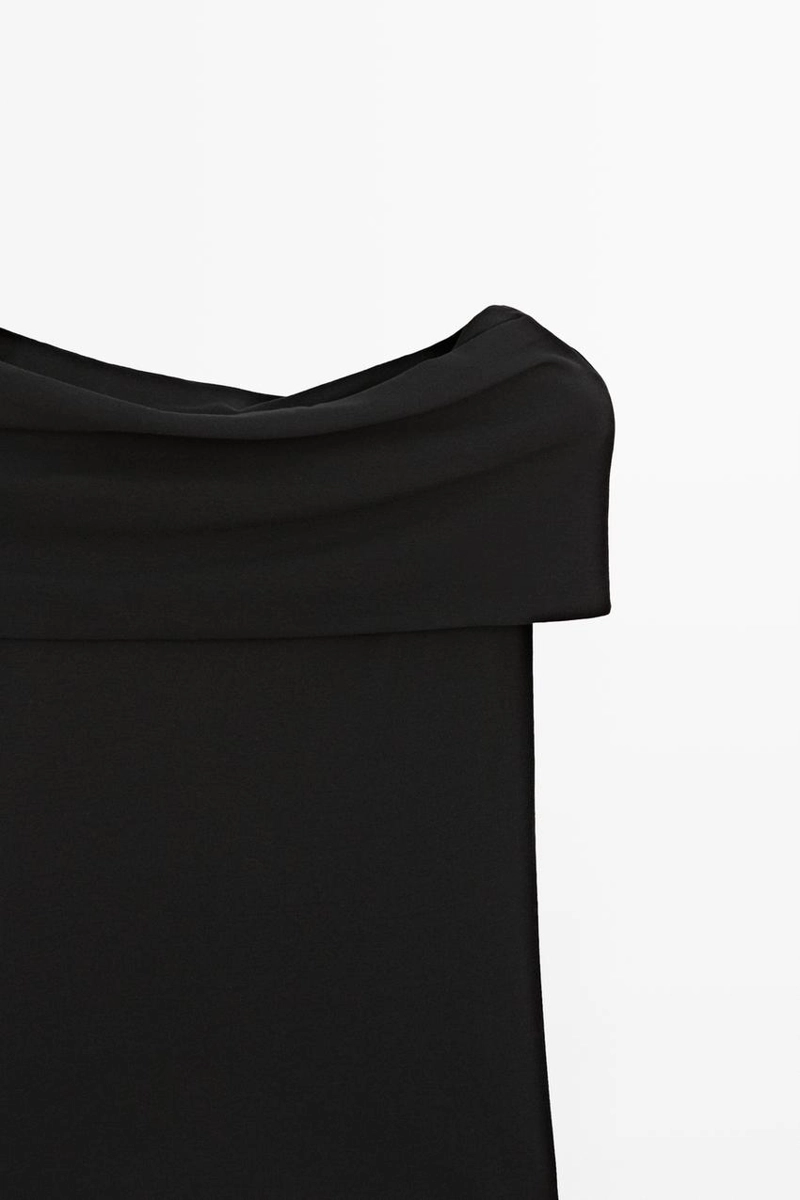 Хлопковый топ с открытыми плечами