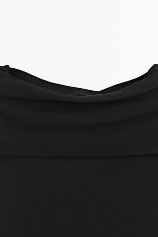 Хлопковый топ с открытыми плечами- Заказать в России