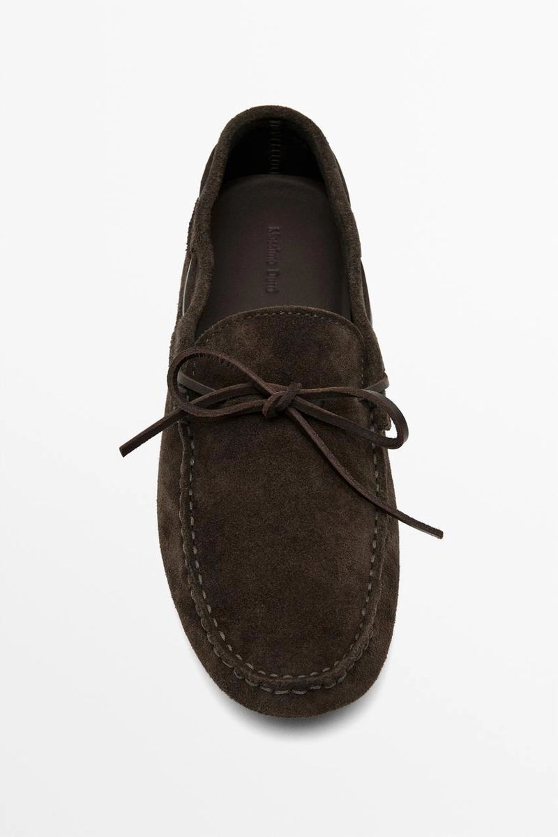 Мокасины на шнуровке из мягкой кожи ziowa