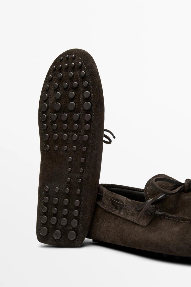 Мокасины на шнуровке из мягкой кожи ziowa