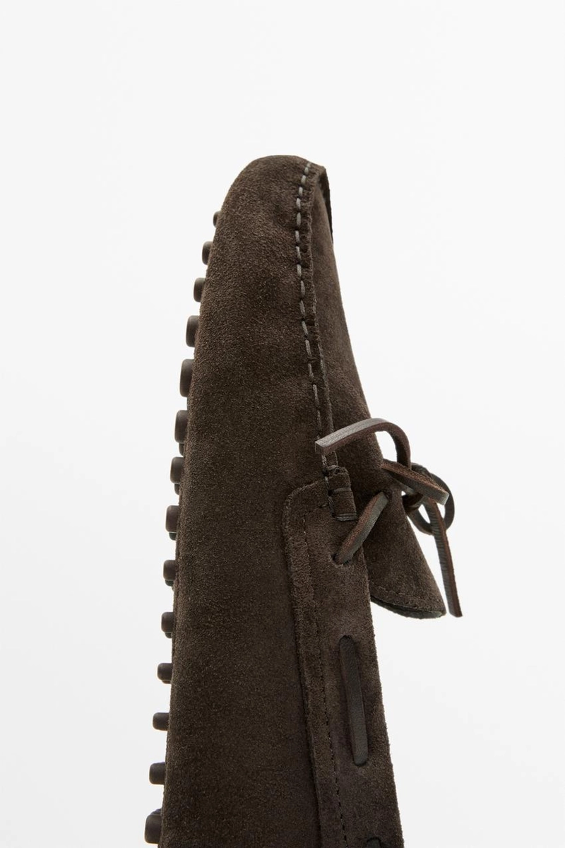 Мокасины на шнуровке из мягкой кожи ziowa