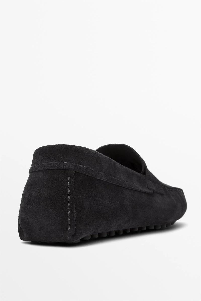 Мягкие мокасины из кожи с маской