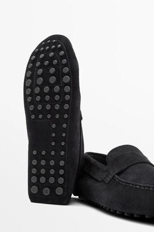 Мягкие мокасины из кожи с маской- Заказать в России