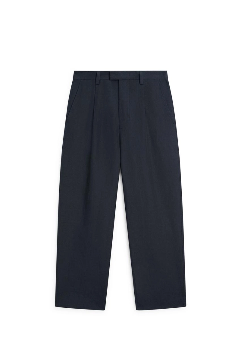 Брюки из 100% льна с вытачками