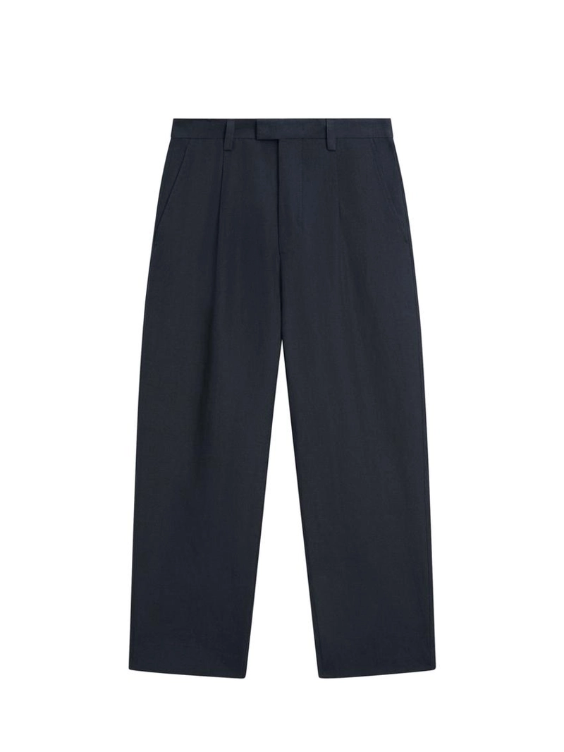 Брюки из 100% льна с вытачками