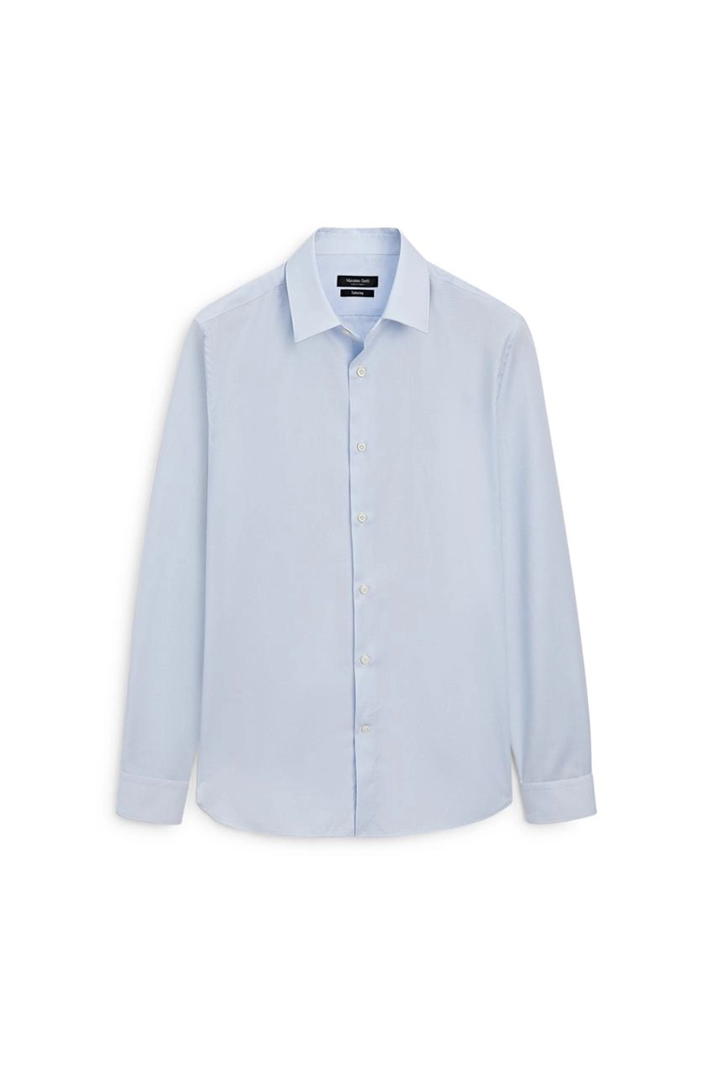 Рубашка slim fit в клетку с тонким рисунком