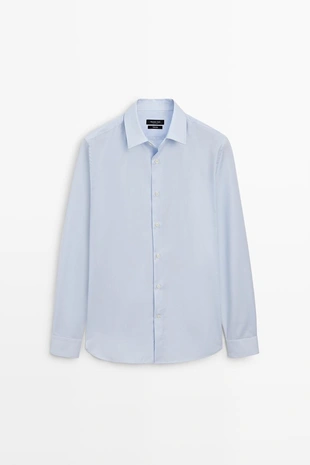 Рубашка slim fit в клетку с тонким рисунком- Заказать в России