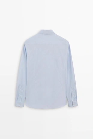 Рубашка slim fit в клетку с тонким рисунком- Заказать в России