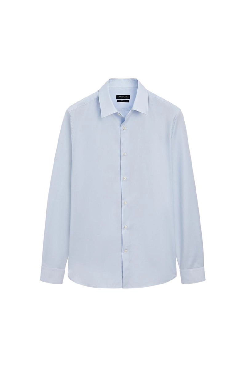 Рубашка slim fit в клетку с тонким рисунком