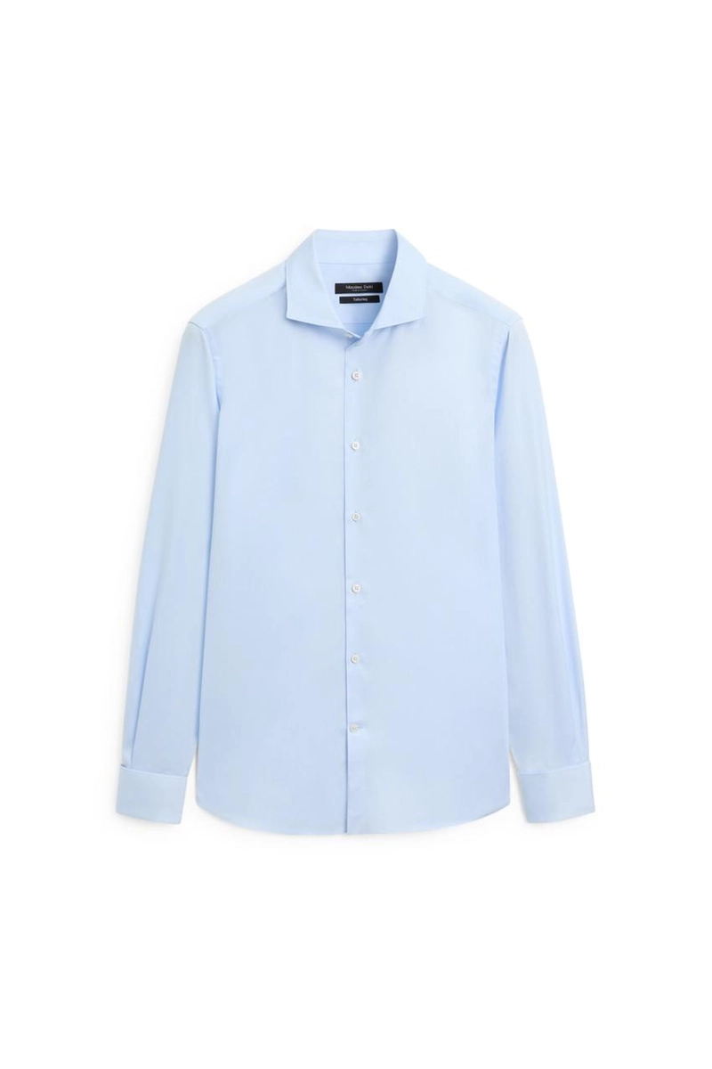 Рубашка slim fit из 100% хлопка с двойными манжетами