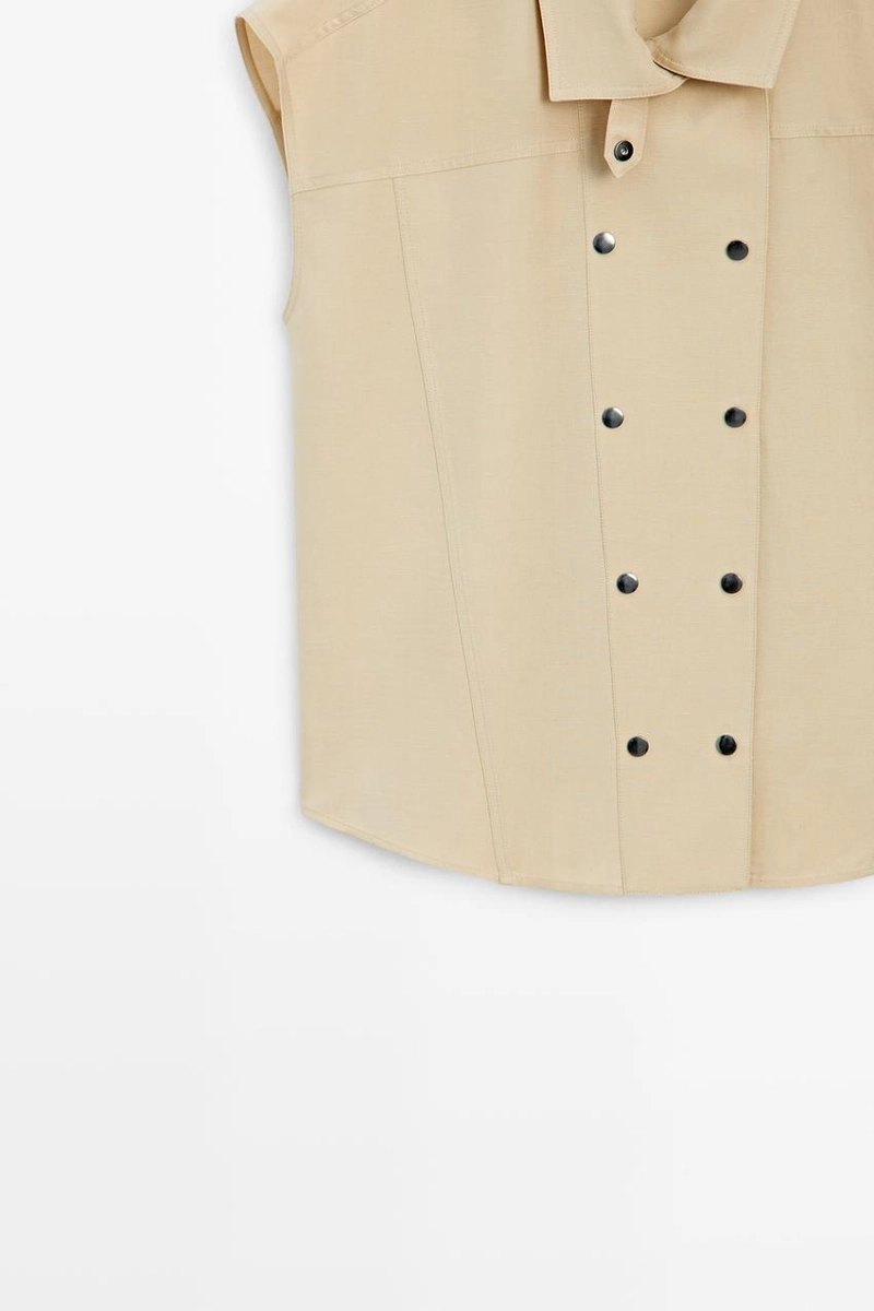 Рубашка с короткими рукавами на кнопках