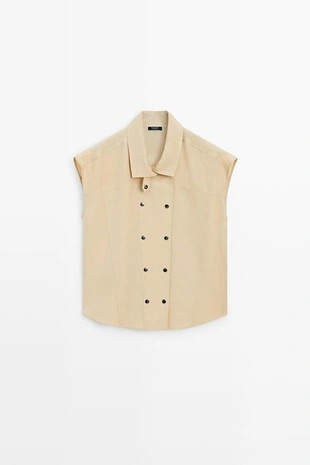 Рубашка с короткими рукавами на кнопках- Заказать в России