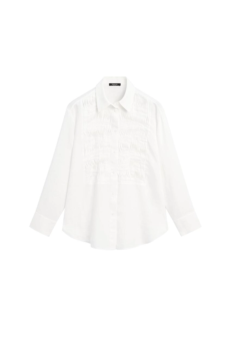 Рубашка из 100% льна с деталями биба