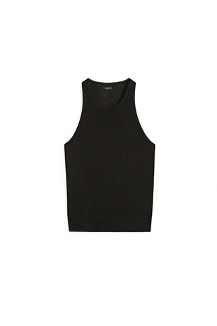 Вязаный топ с открытыми плечами на завязках- Заказать в России