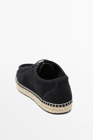 Туфли из разделанной кожи с током 