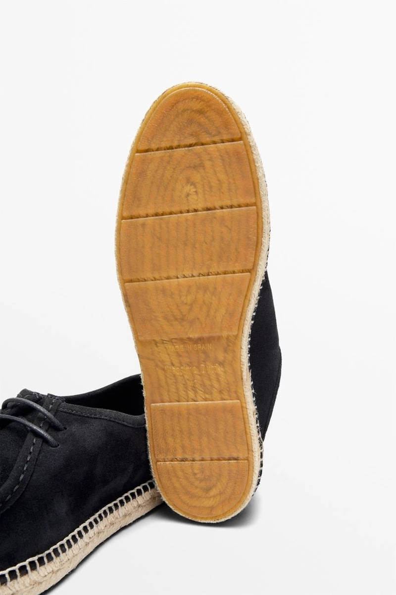 Туфли из разделанной кожи с током 