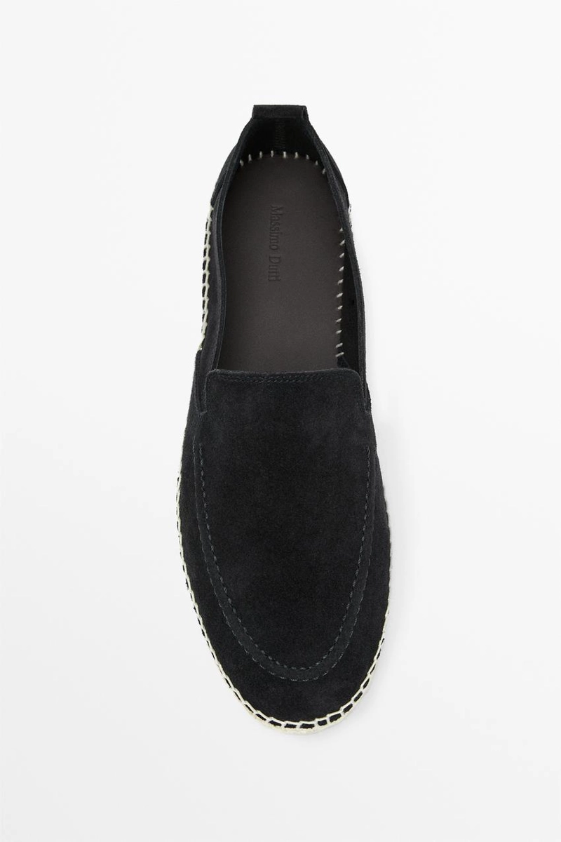 Эспадрильи из кожи с мокасинным носом