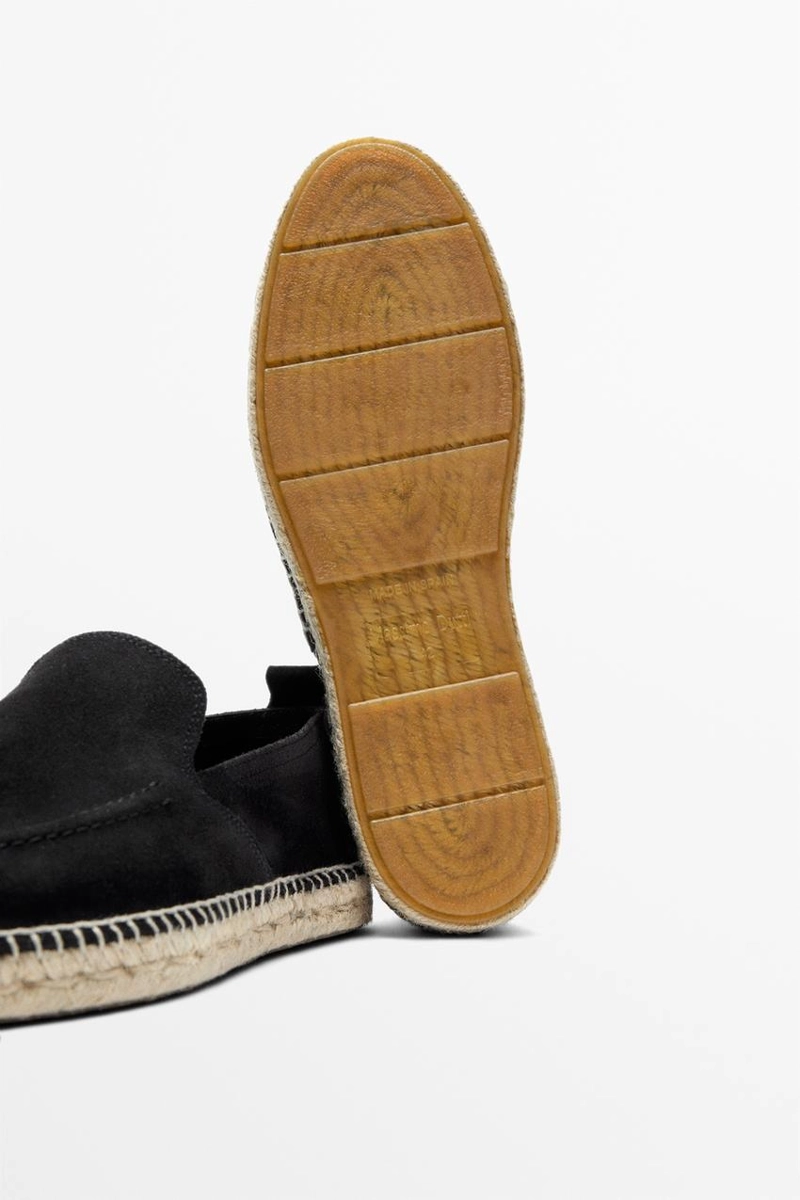 Эспадрильи из кожи с мокасинным носом