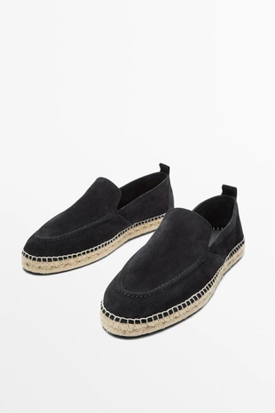 Эспадрильи из кожи с мокасинным носом- Заказать в России