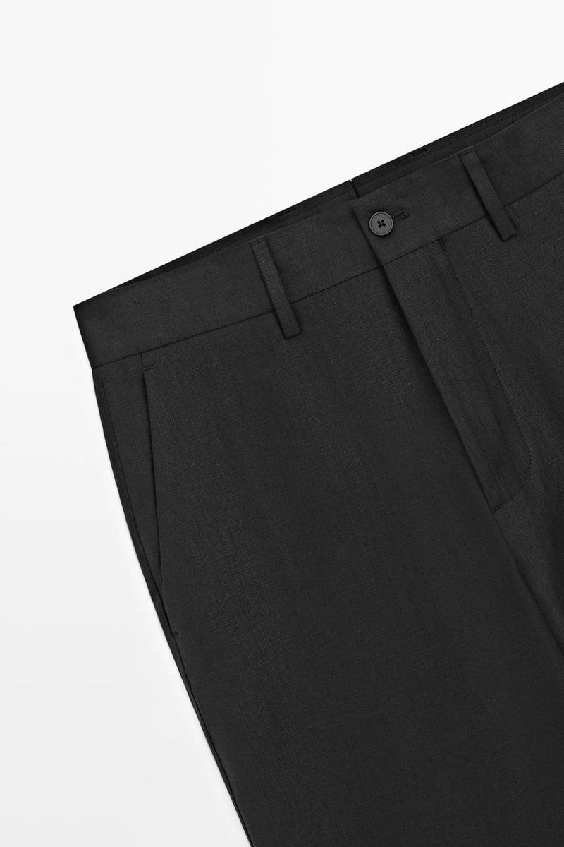 Брюки для костюма tailored fit из 100% льна