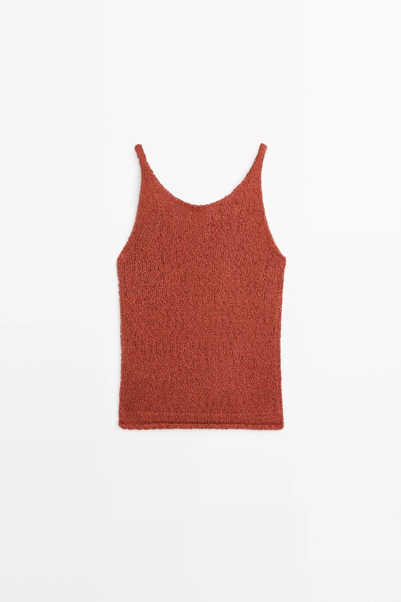 Текстурированный топ на бретелях из хлопково-шелковой смеси