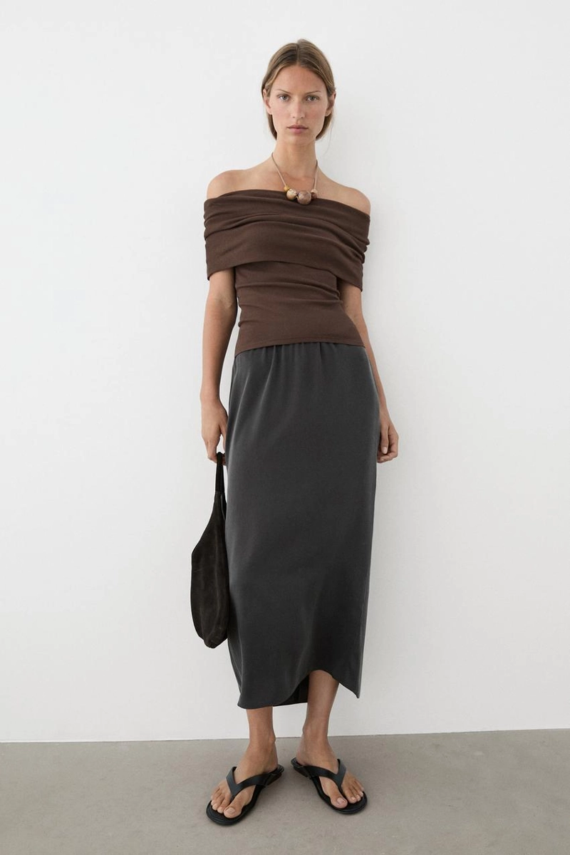 Блуза на завязках из хлопка