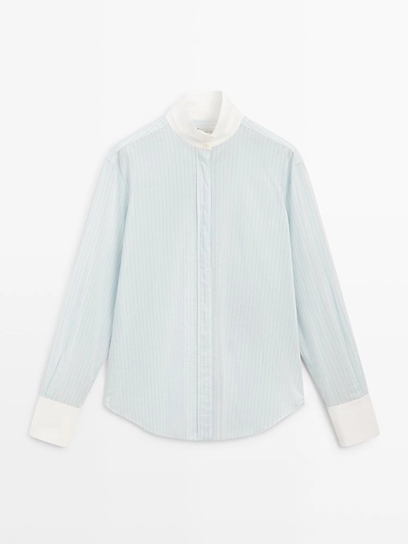 Рубашка с контрастными полосками - studio