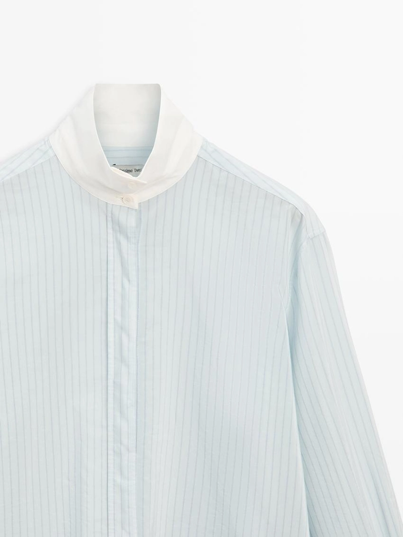 Рубашка с контрастными полосками - studio