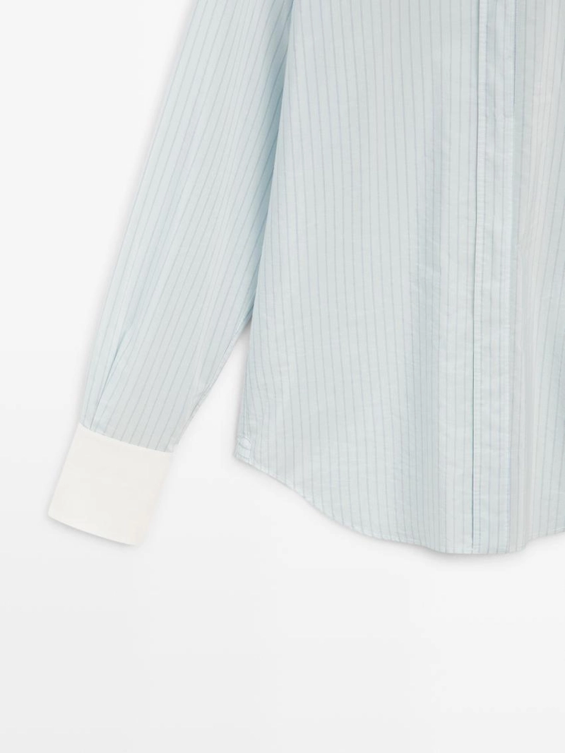 Рубашка с контрастными полосками - studio