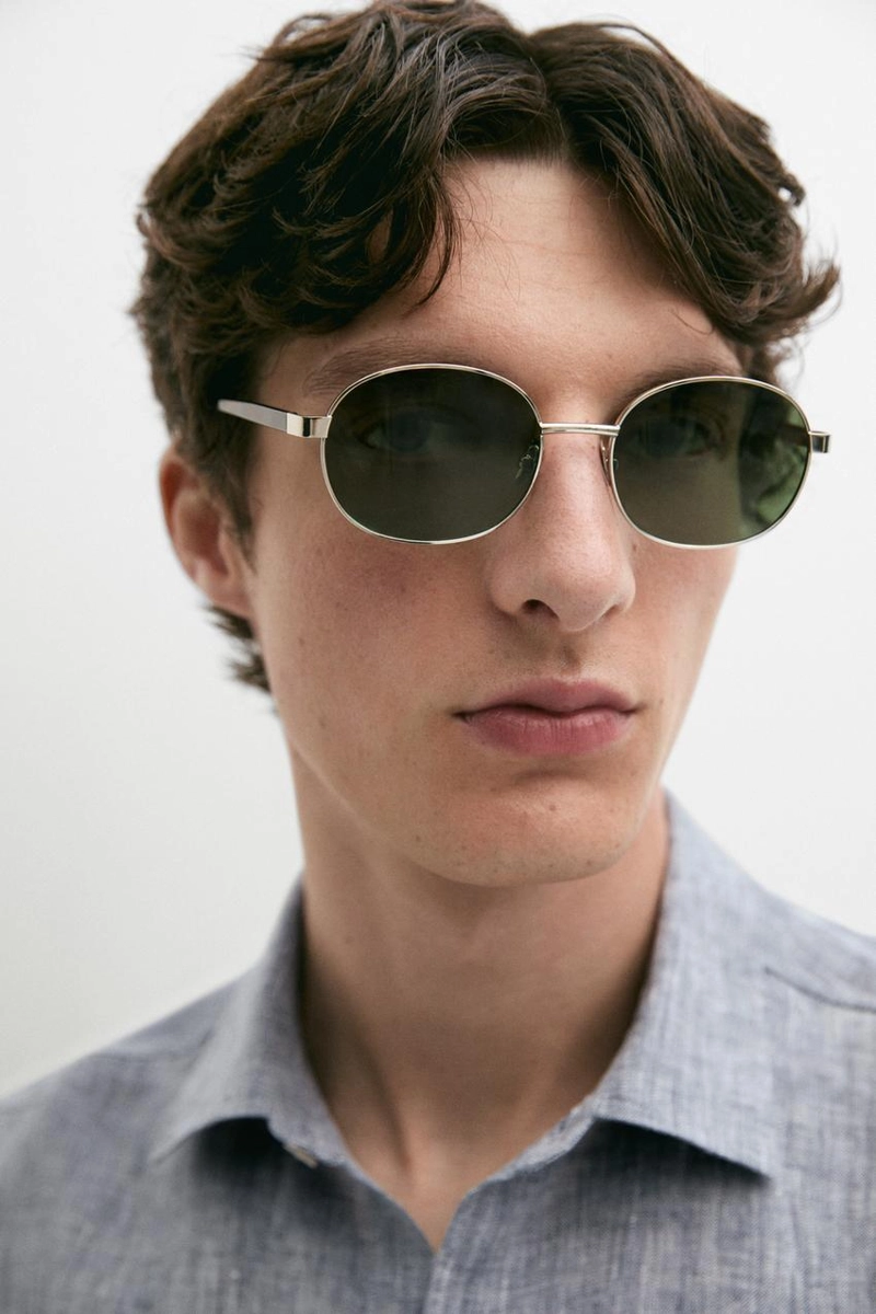 Рубашка из льна regular fit с карманом