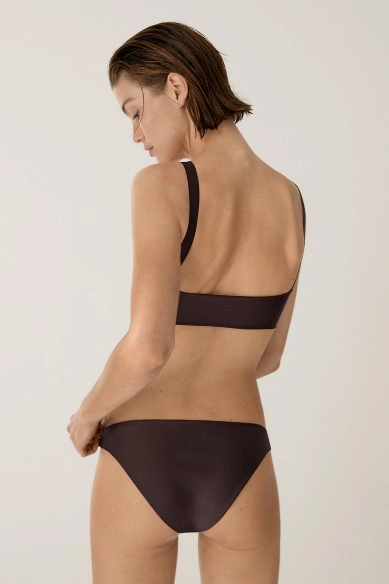 Блестящий бикини топ