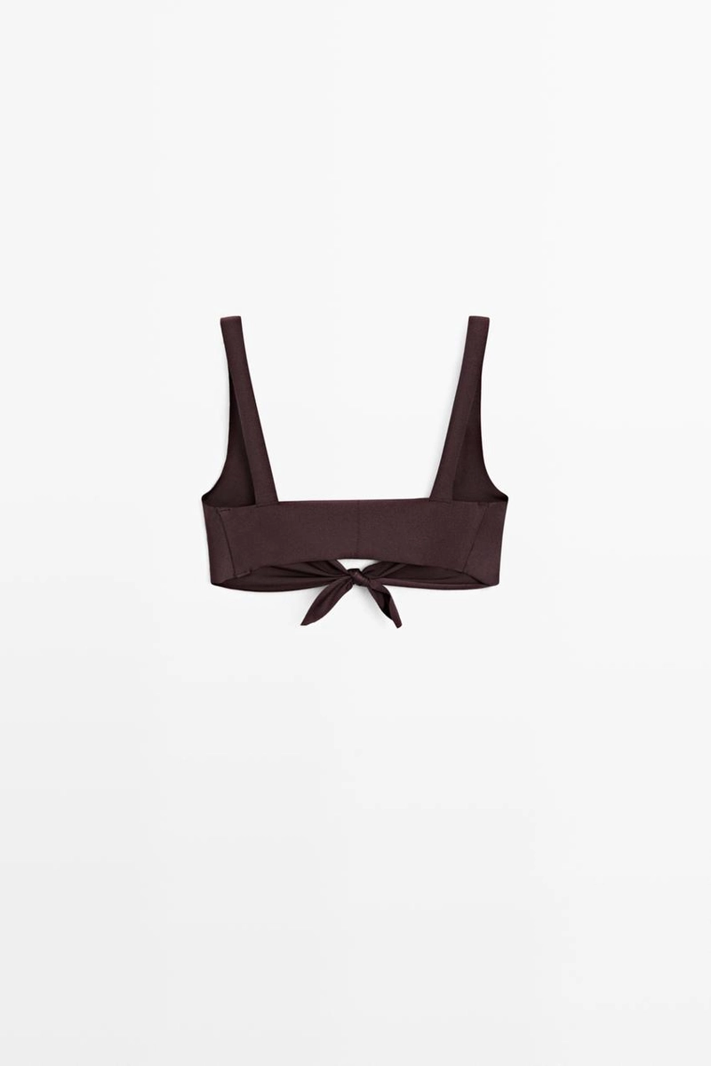 Блестящий бикини топ