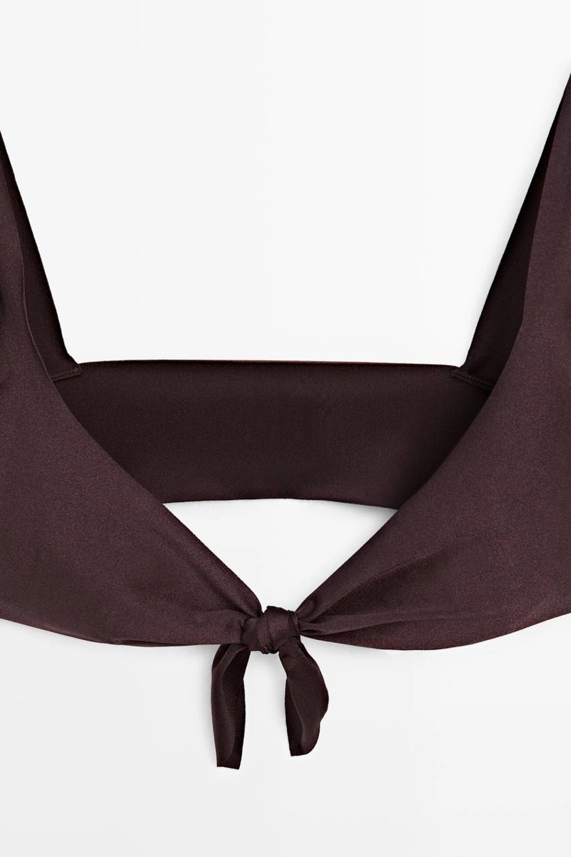 Блестящий бикини топ