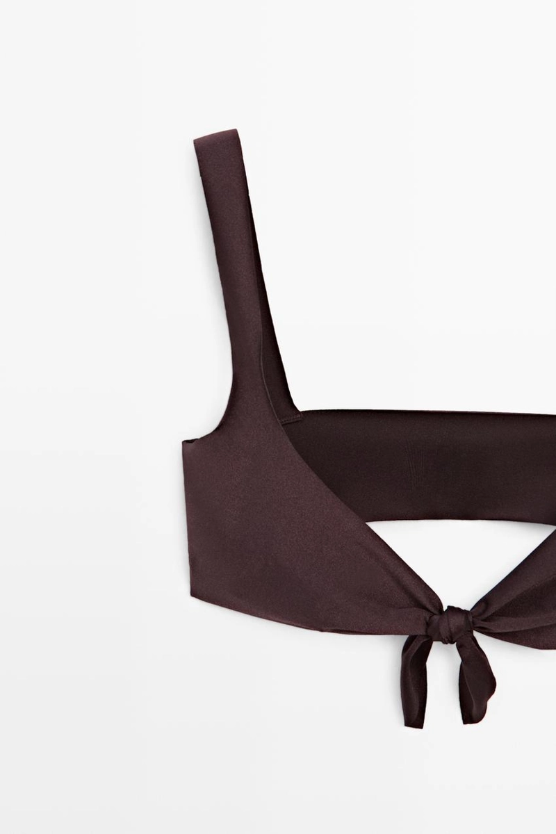 Блестящий бикини топ