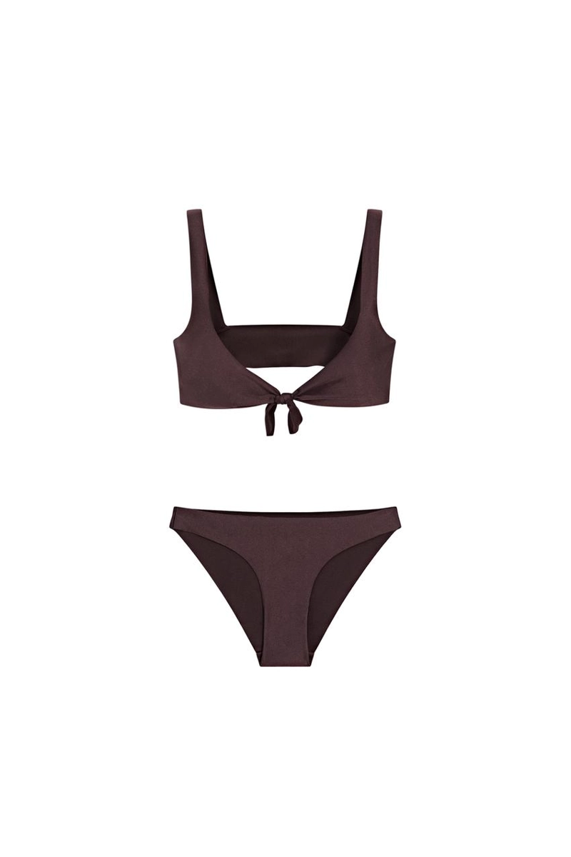 Блестящий бикини топ