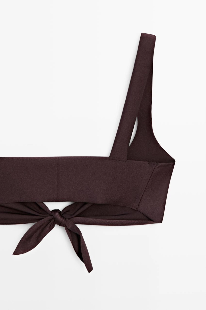 Блестящий бикини топ