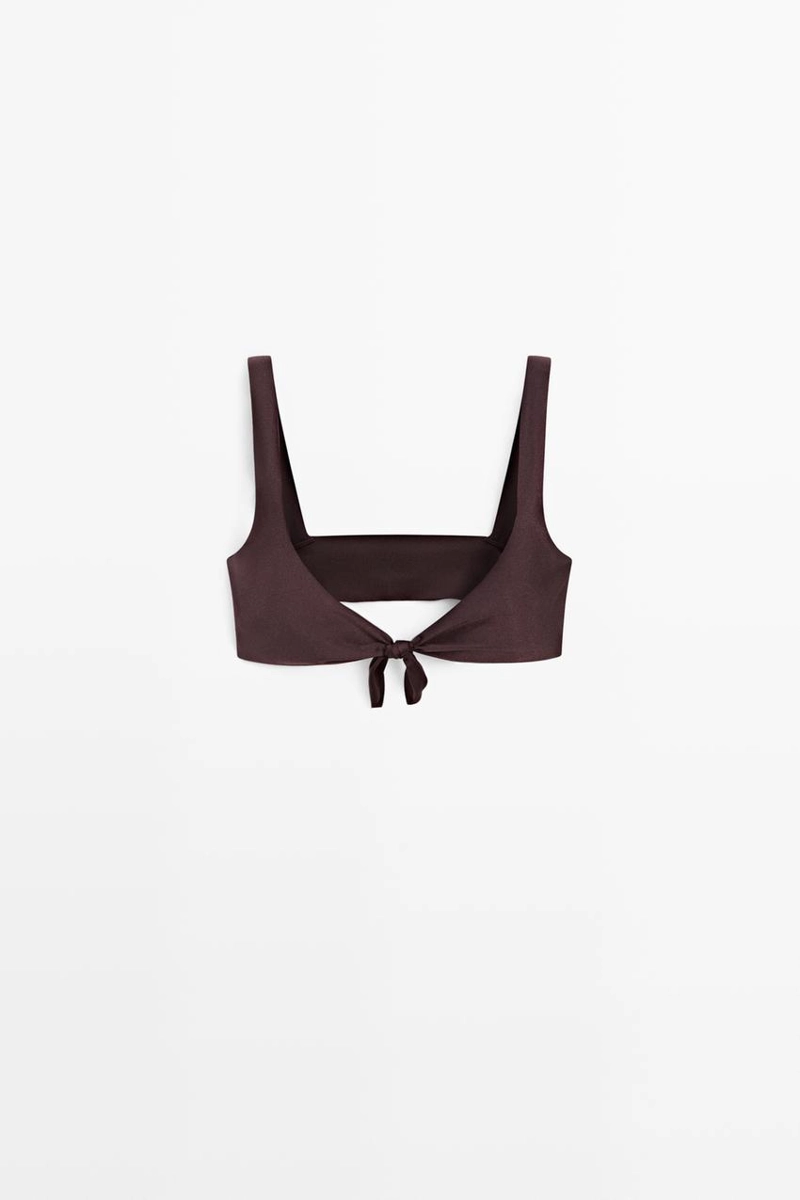 Блестящий бикини топ