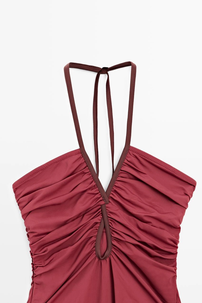 Купальник с контрастными деталями