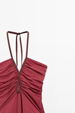 Купальник с контрастными деталями- Заказать в России