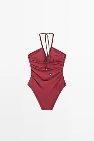 Купальник с контрастными деталями- Заказать в России