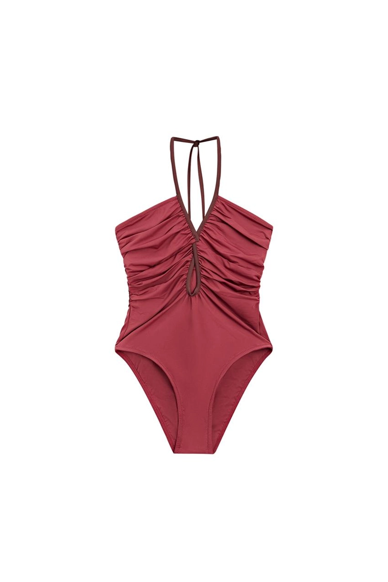 Купальник с контрастными деталями