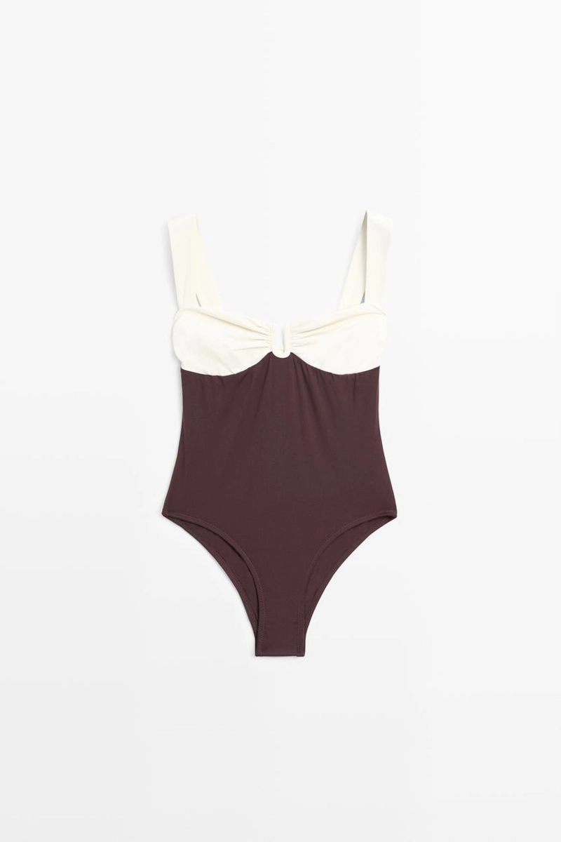 Купальник с деталями в стиле massimo dutti