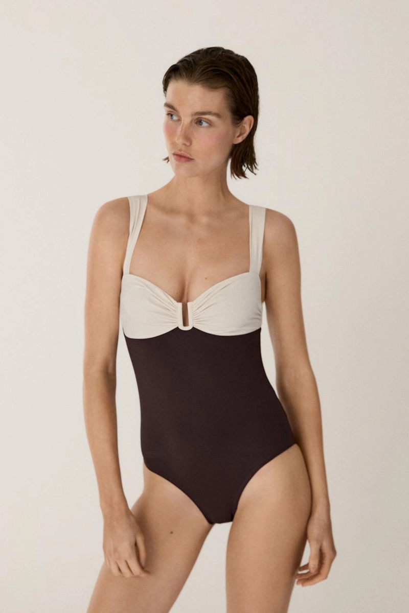 Купальник с деталями в стиле massimo dutti