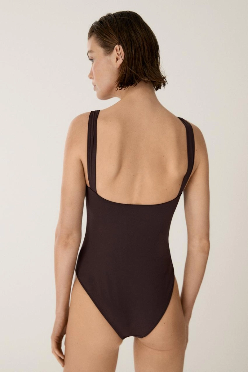 Купальник с драпировкой