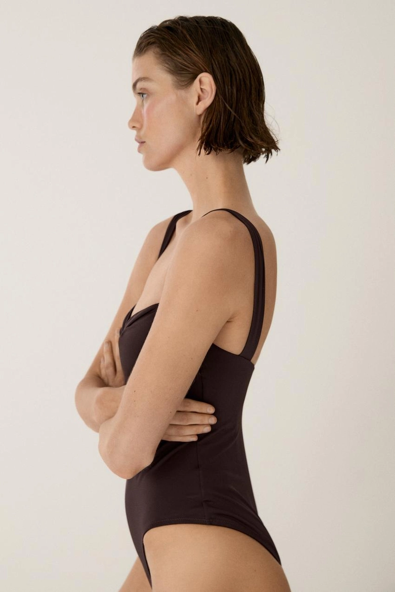 Купальник с драпировкой